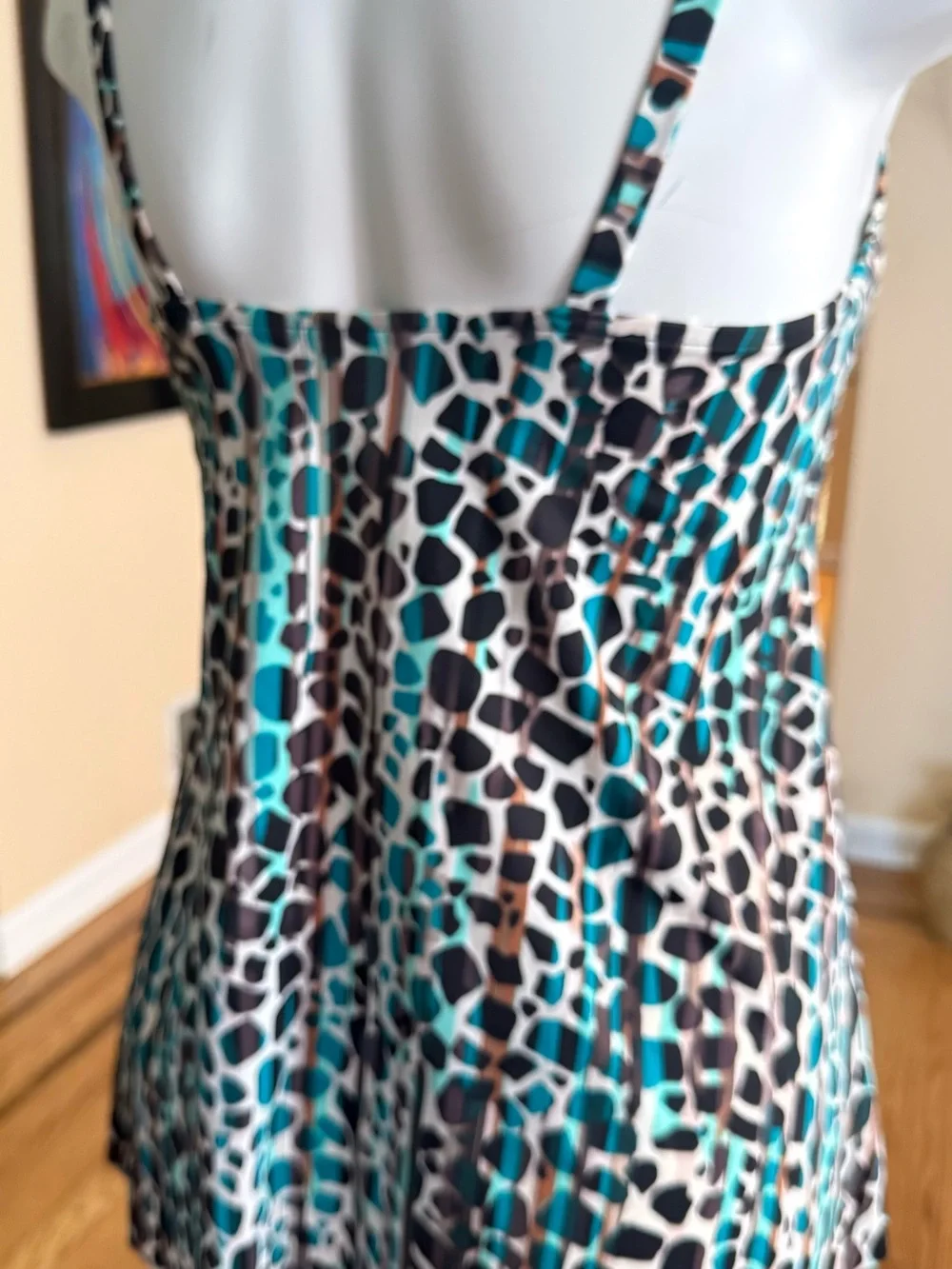 Swim Solutions Animal-Print One-Piece Swimdress NWT’s was $72. - Picture 4 of 11